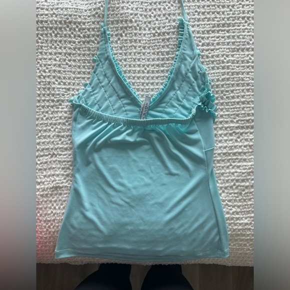 Blue Ruffle Halter Top - Picture 2 of 2